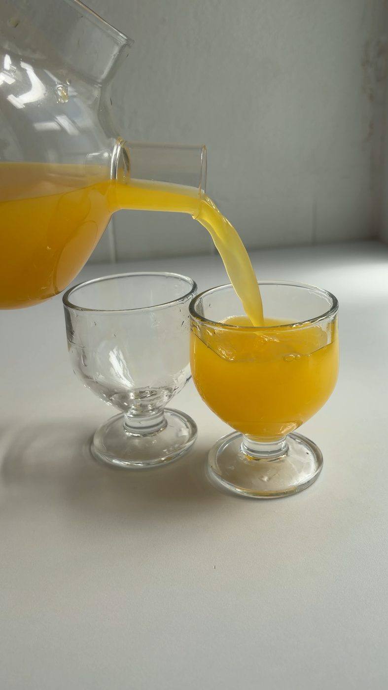 Poncha a ser servida nos copinhos